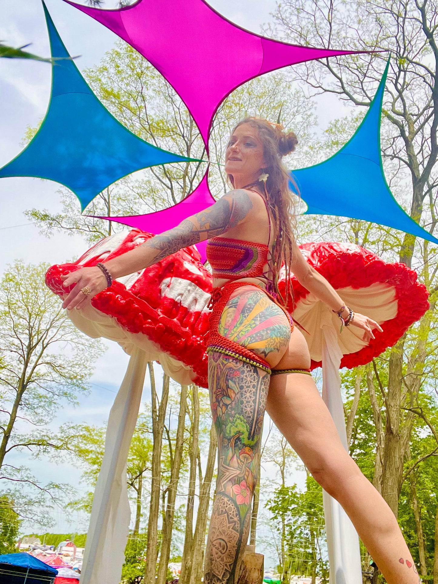 The Peekabooty Forest Fairy Chaps Outfit - DIY Crochet Festival Outfit PDF Pattern Set