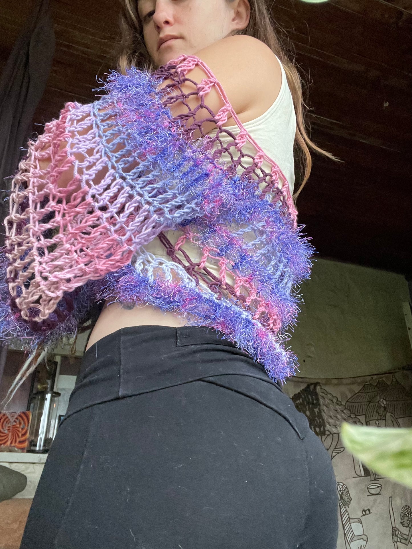 Xs-m Pastel Goth Cropped Sweater