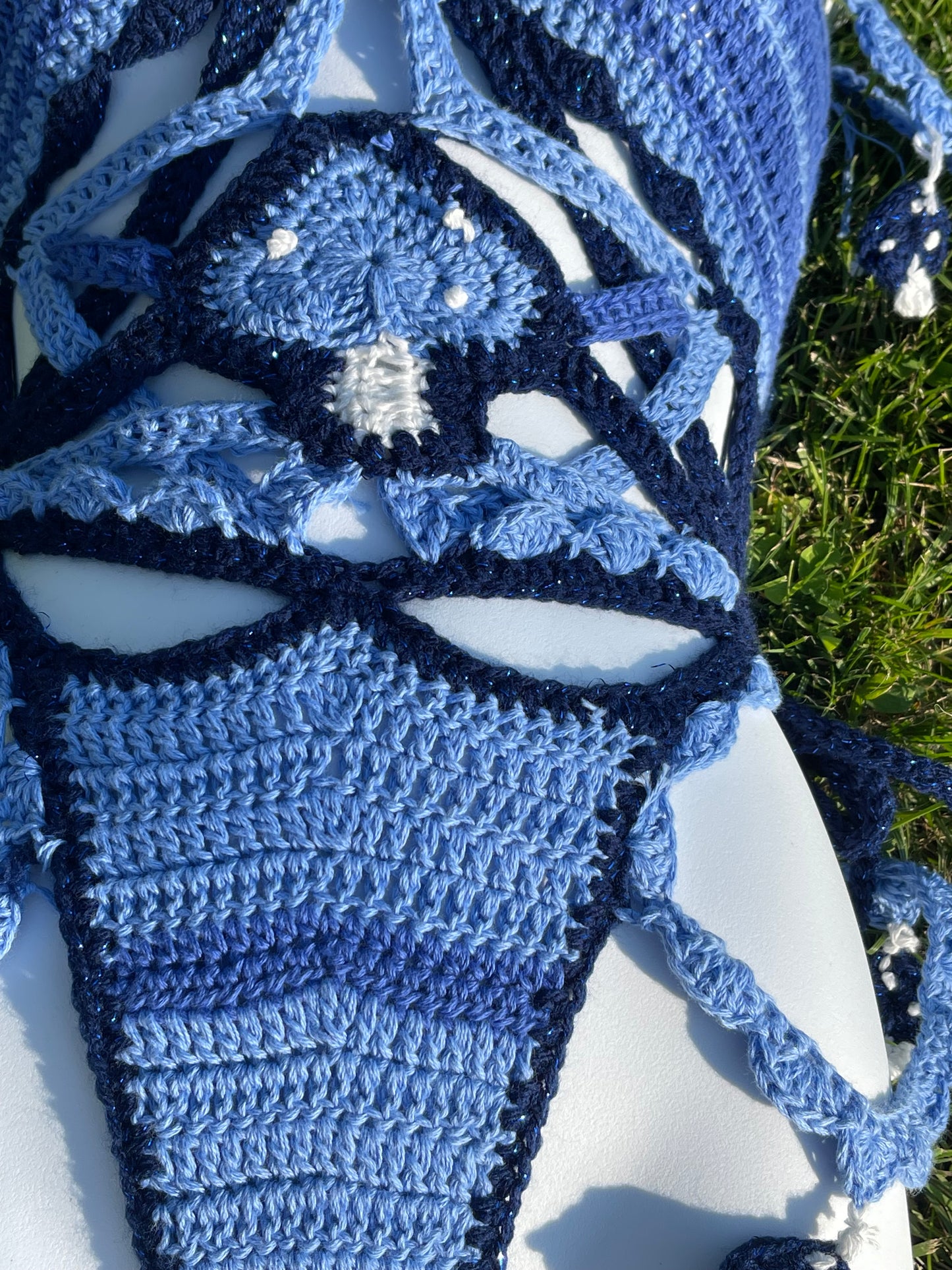 Sarah’s Blue Sparkling Bodysuit