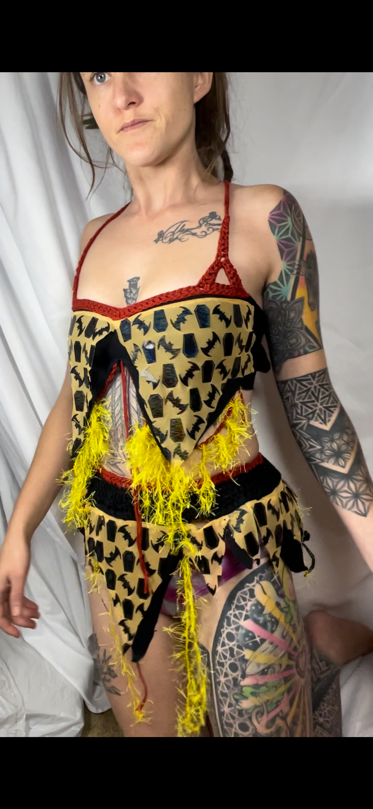 Grunge Fairy Outfit - Organic Crochet Ravewear Alternative Festival Set