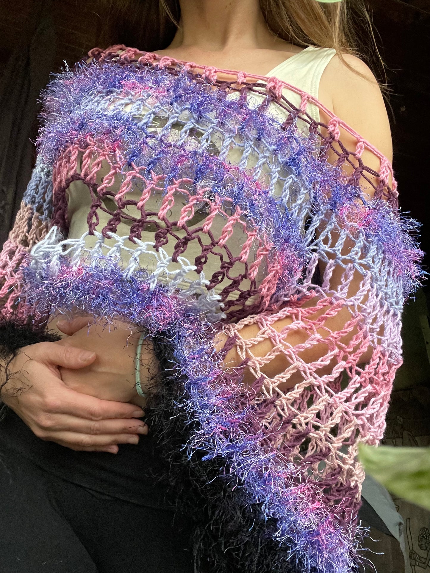 Xs-m Pastel Goth Cropped Sweater