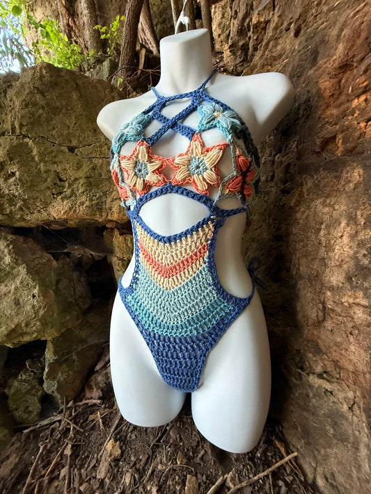By the Sea Jungle Goddess Bodysuit XS