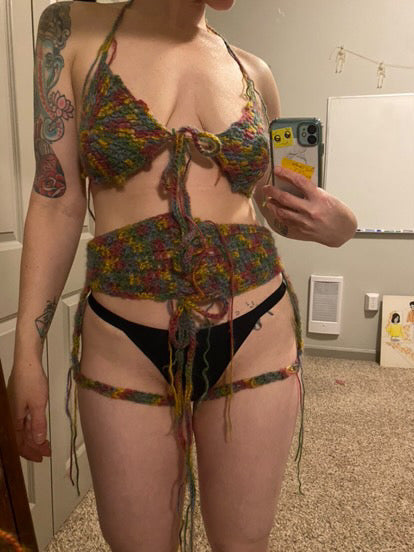 Hello Simple Corset & Garter - DIY Crochet Festival/Lingerie Corset & Garter PDF Pattern Set