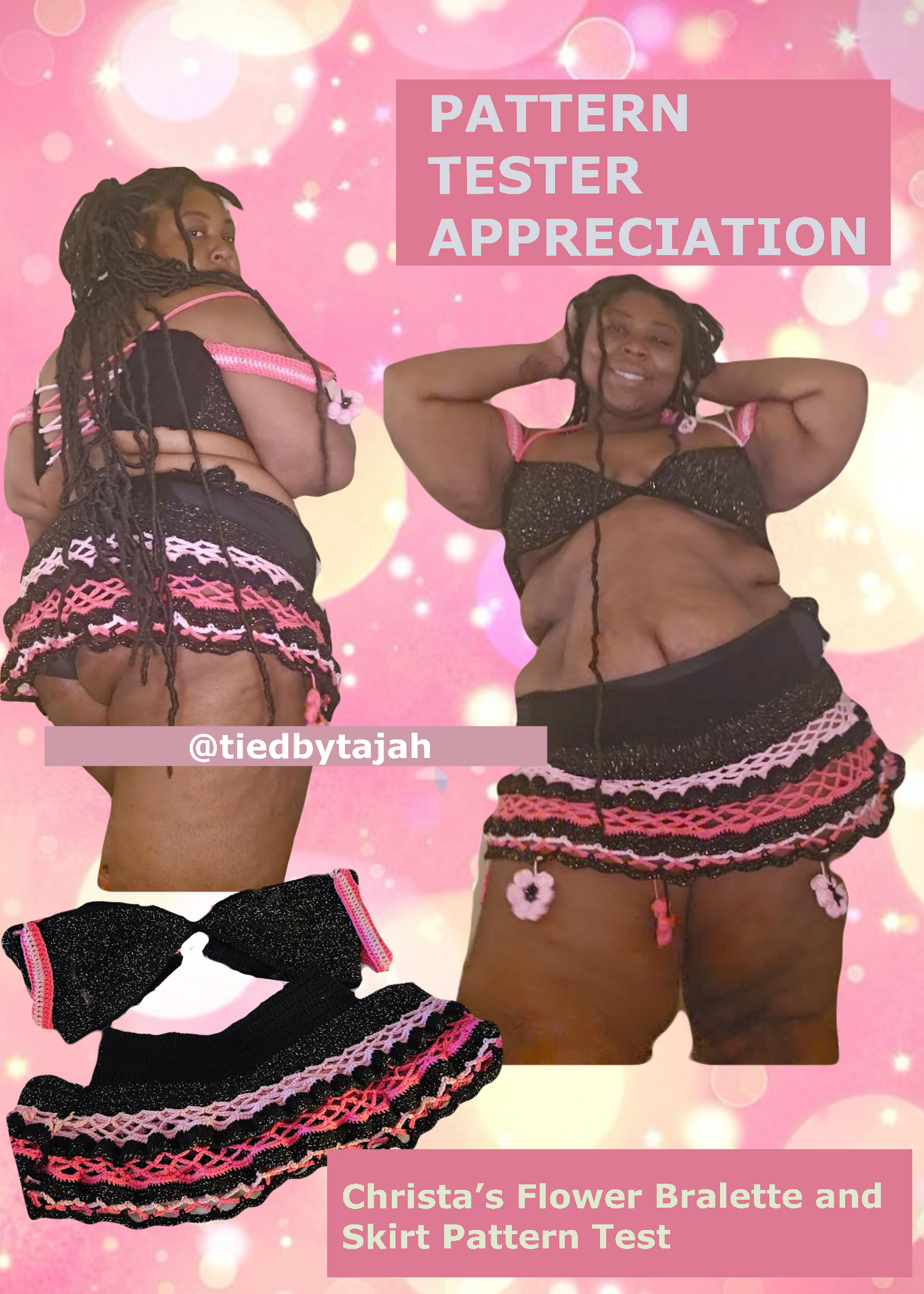 Christa’s Flower Bralette and Fishnet Skirt - DIY Crochet Fairycore Festival PDF Pattern Set