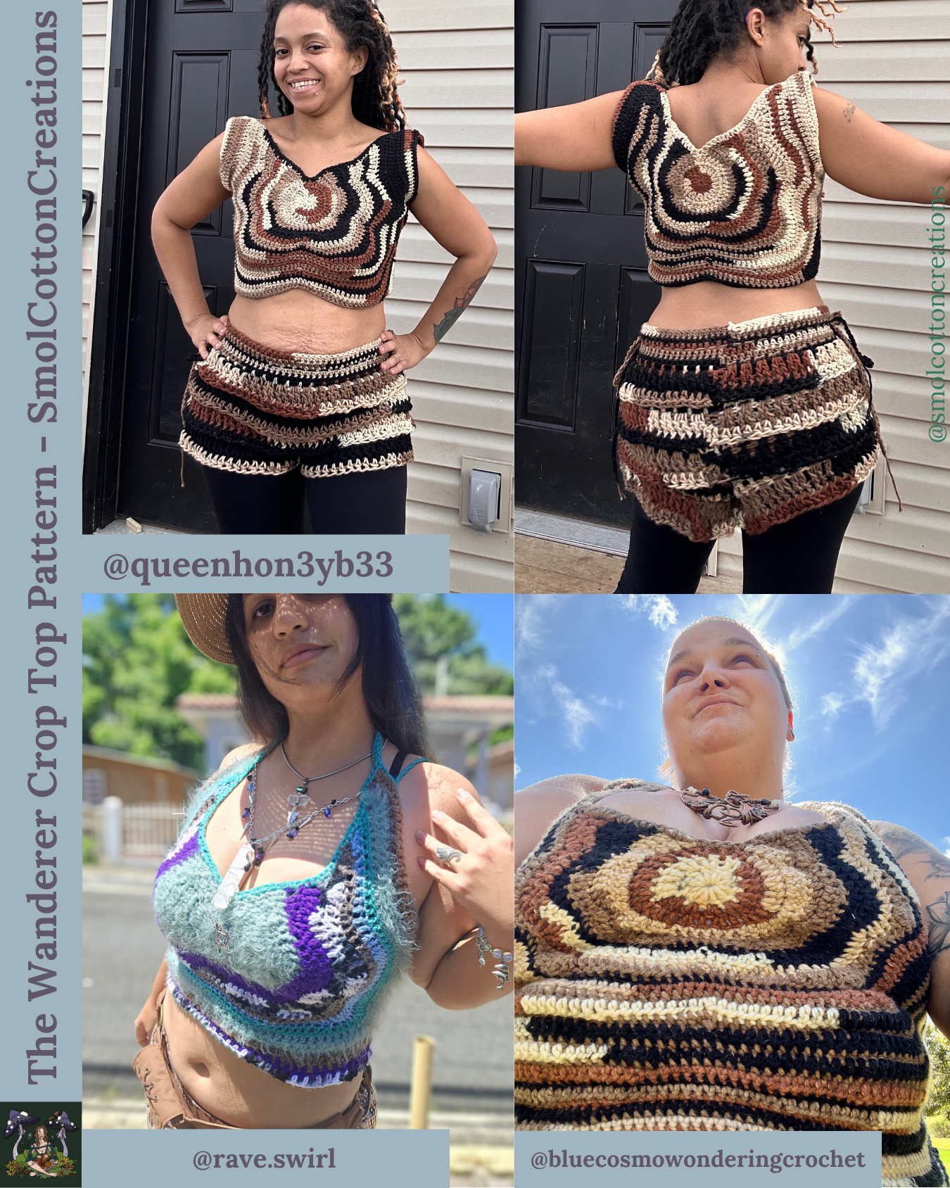 The Wanderer Crop Top - DIY Crochet Festival Top PDF Pattern