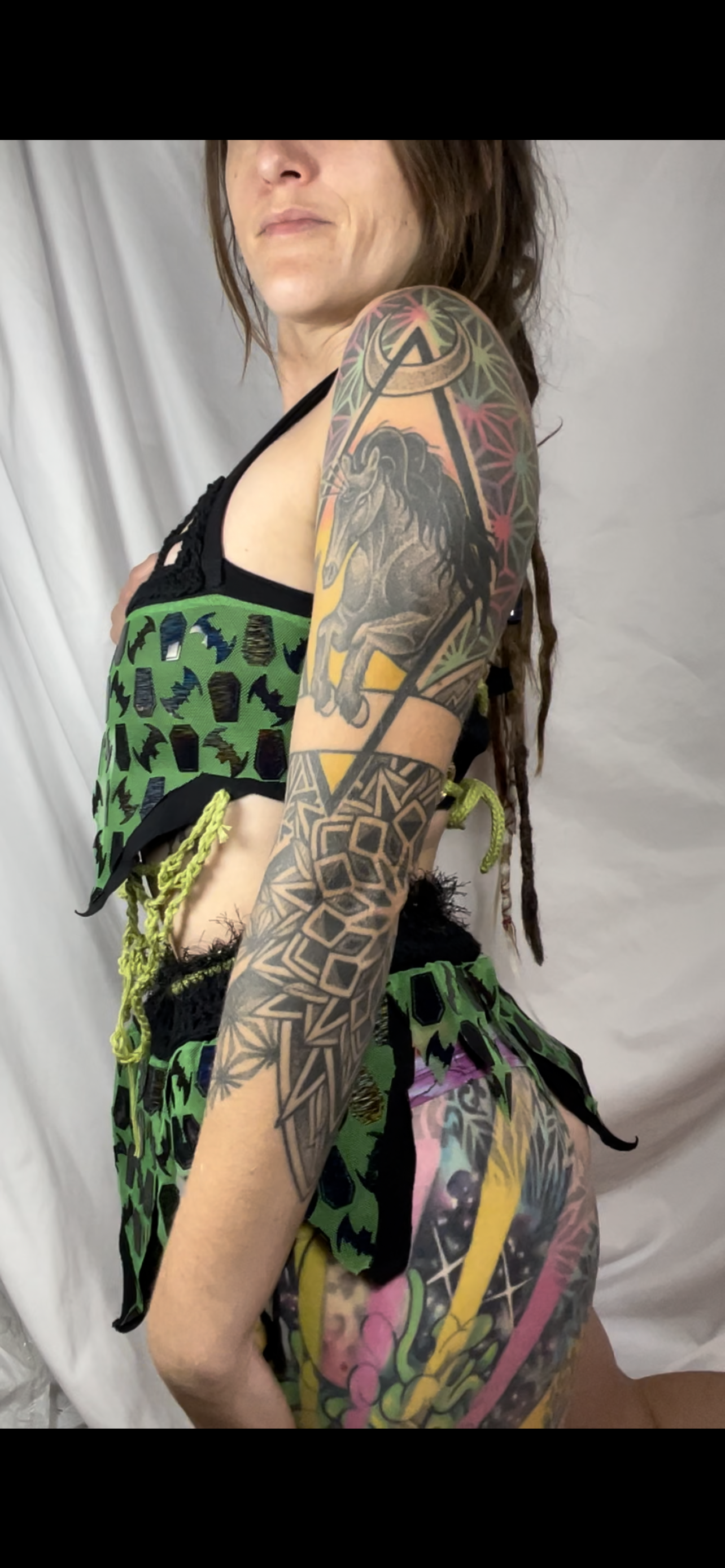 Grunge Fairy Outfit - Organic Crochet Ravewear Alternative Festival Set