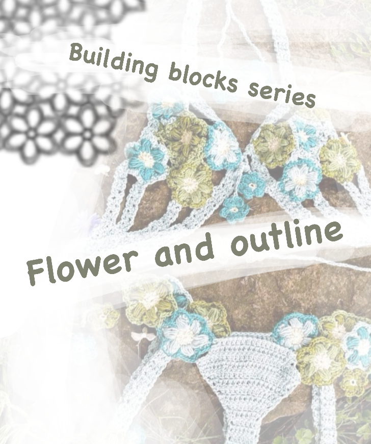 Building Blocks Series 1: DIY Puff Flower and Outline VIDEO Crochet Appliqué Pattern