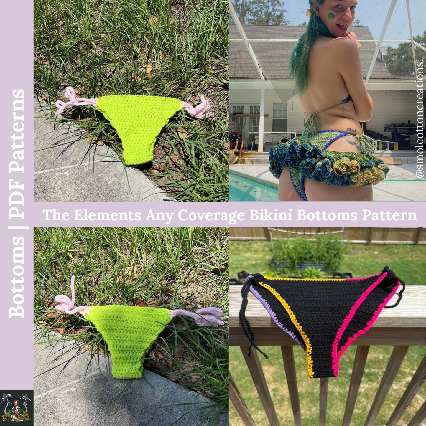 The Elements Any Coverage Bikini Bottoms - DIY Crochet Festival Bikini Bottoms PDF Pattern
