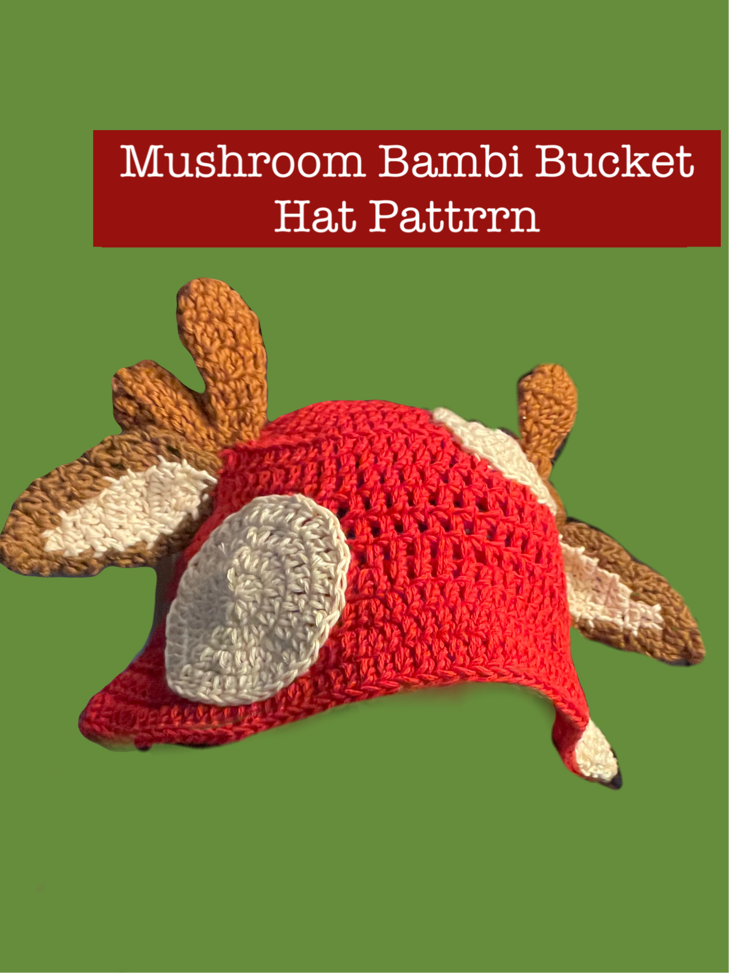 Mushroom Bambi Bucket Hat - DIY Crochet Festival Bucket Hat PDF Pattern