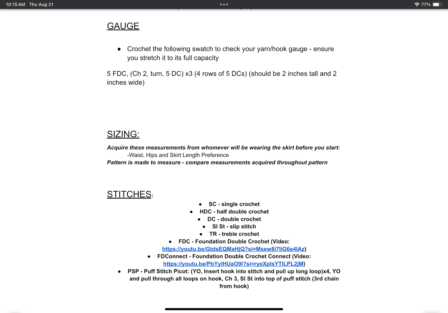 1 Hour Crochet Pattern Writing Consult (zoom meeting)