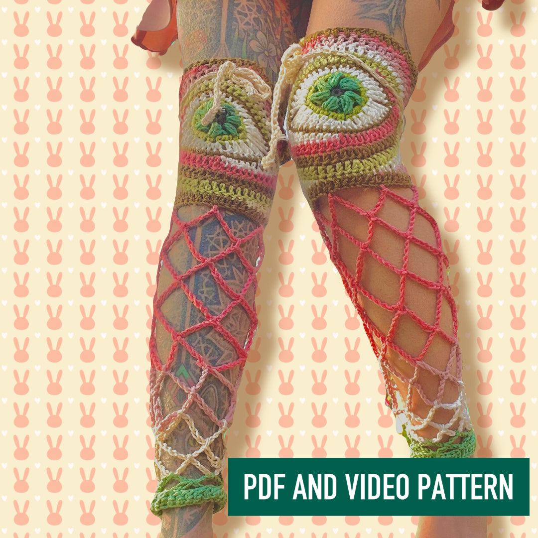 Third Eye Leg Warmers - DIY Crochet Leg Warmers PDF Pattern