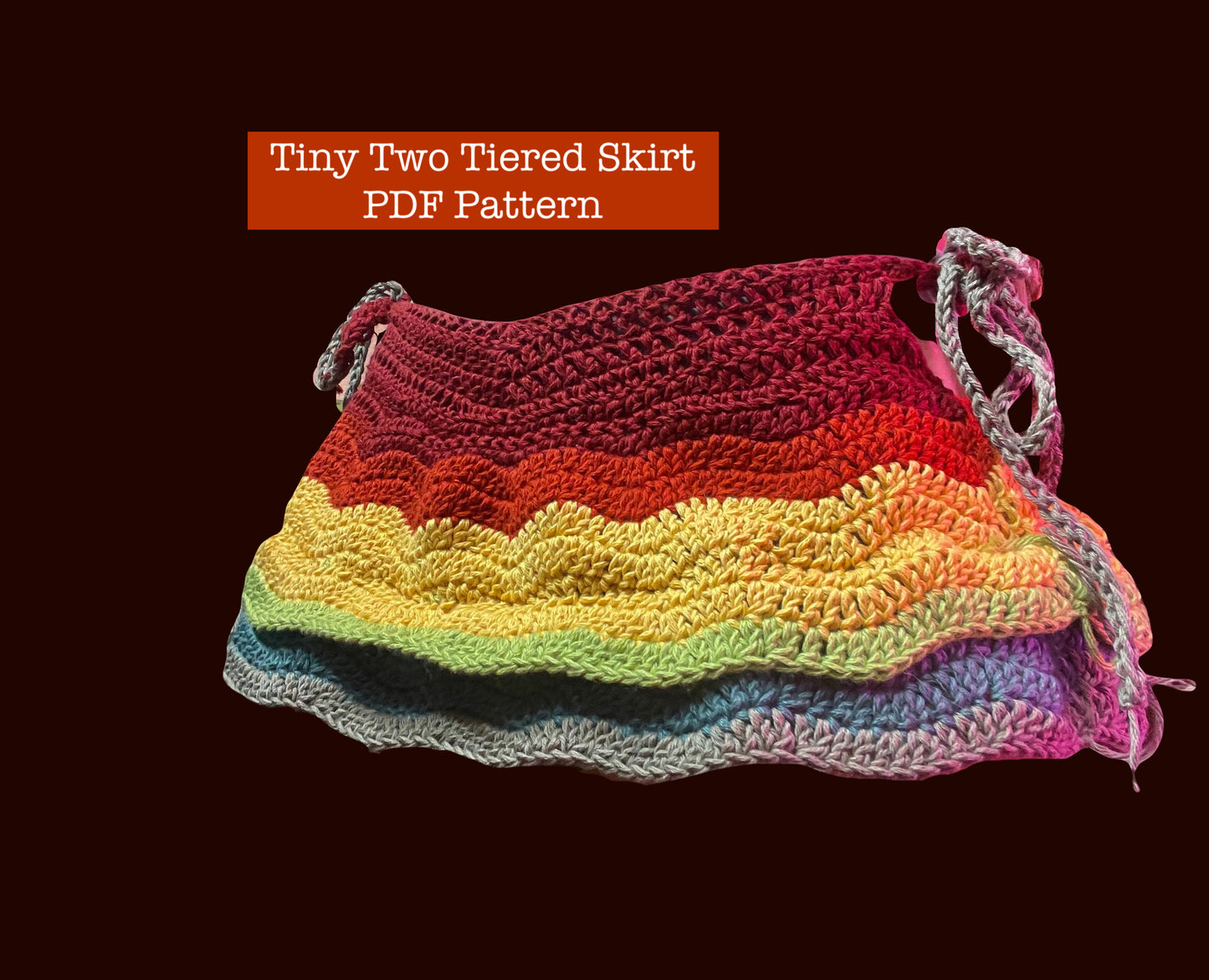 Wavy Baby Tiered Skirt (with fishnet options) - DIY Crochet Festival Skirt PDF Pattern