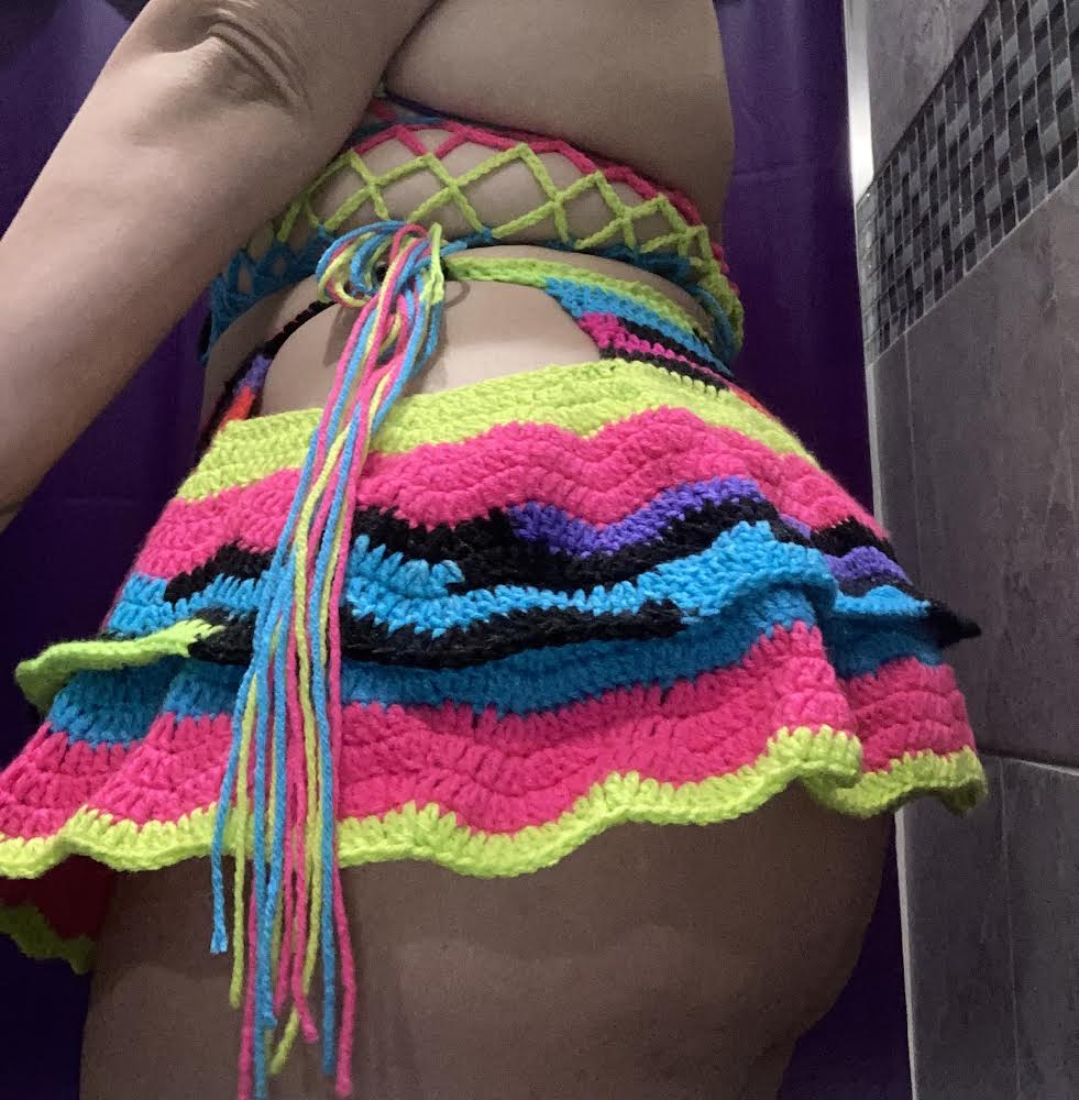Wavy Baby Tiered Skirt (with fishnet options) - DIY Crochet Festival Skirt PDF Pattern