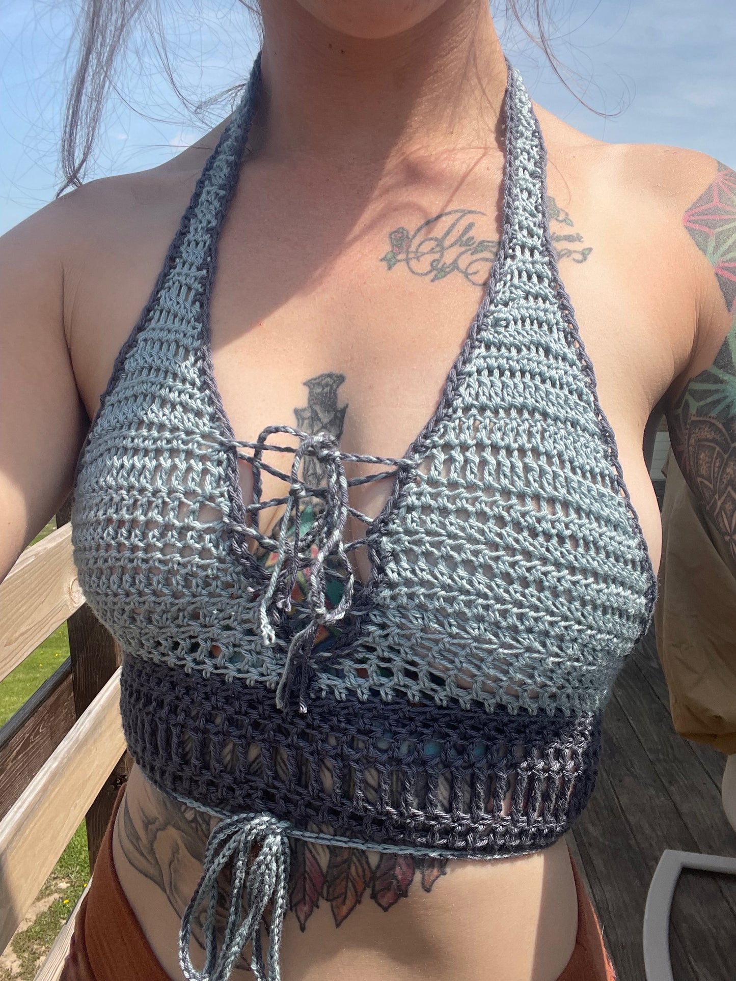Lace Up Bikini Tops