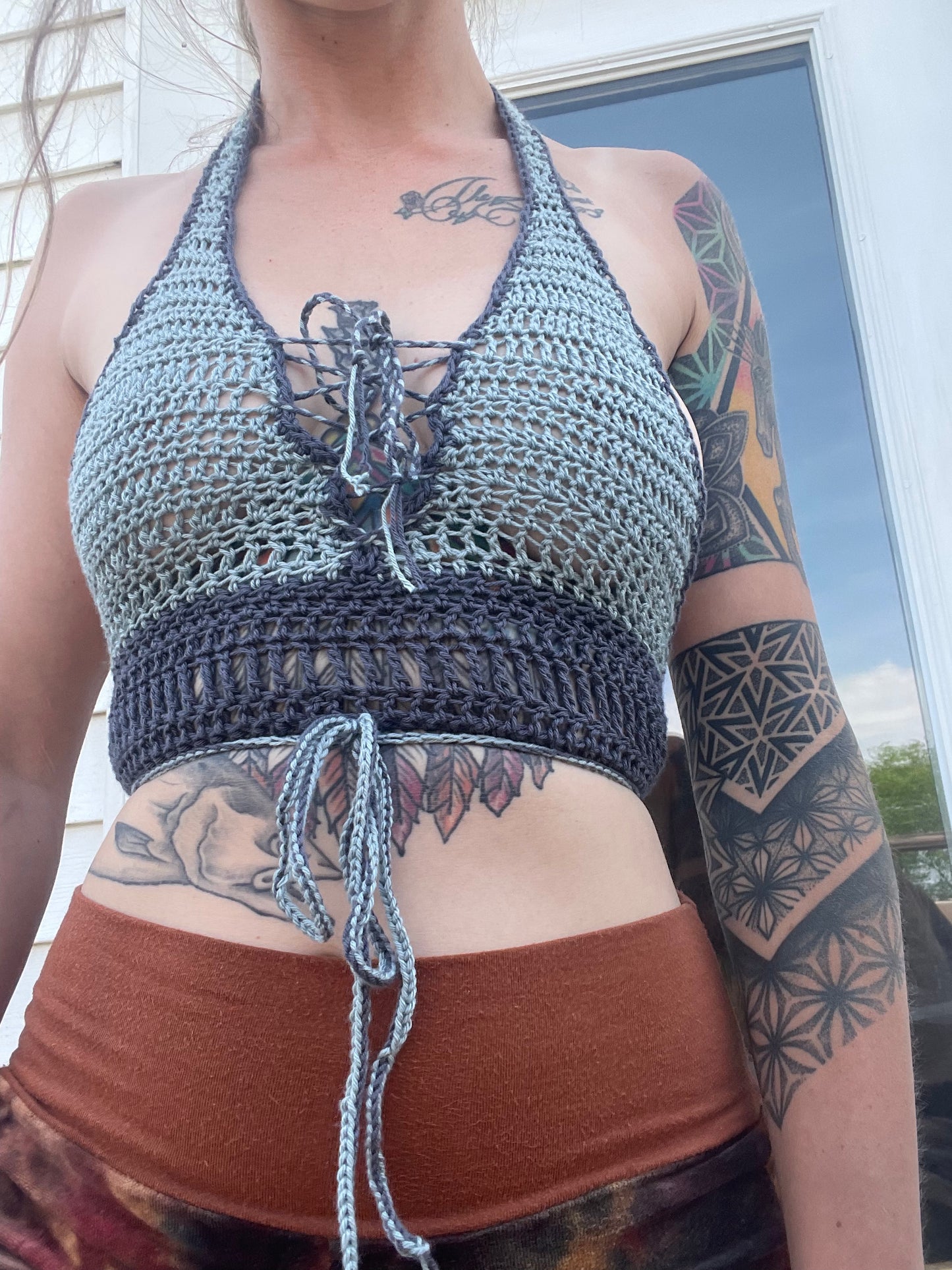 Lace Up Bikini Tops