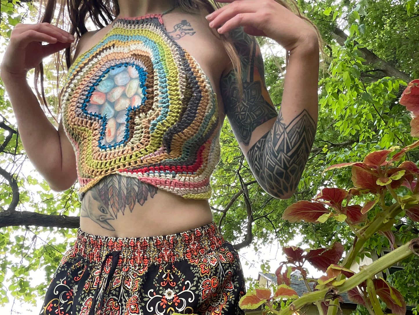 Psychedelic Mushroom Scrap Top