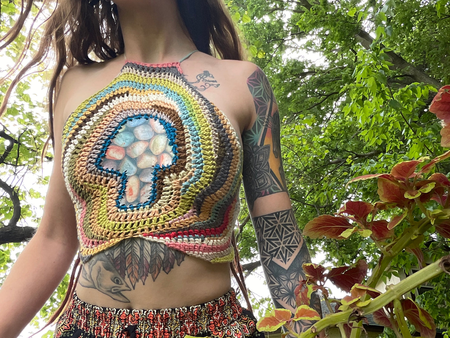 Psychedelic Mushroom Scrap Top