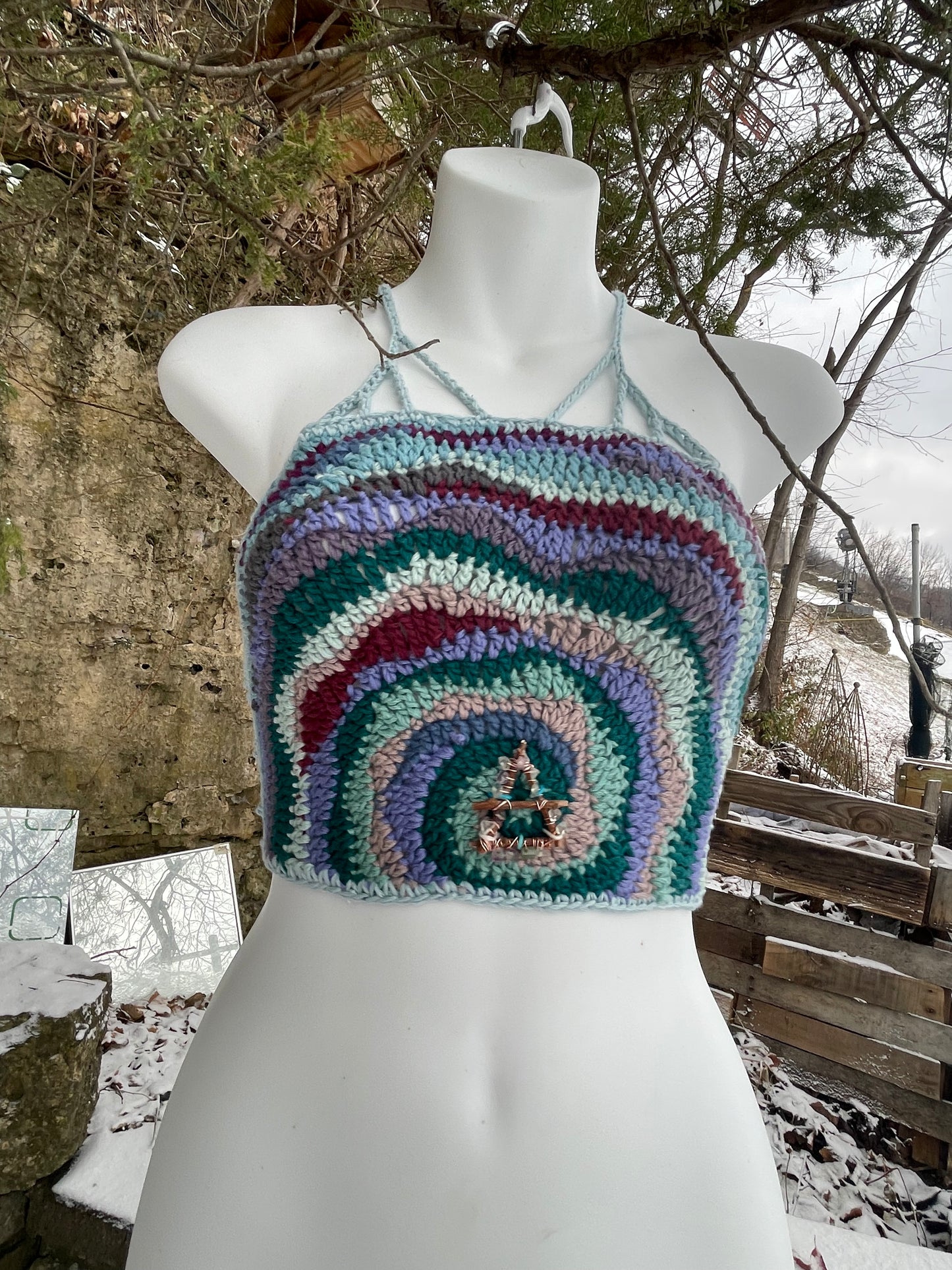 Aqua Wavy Fairy Corset Top