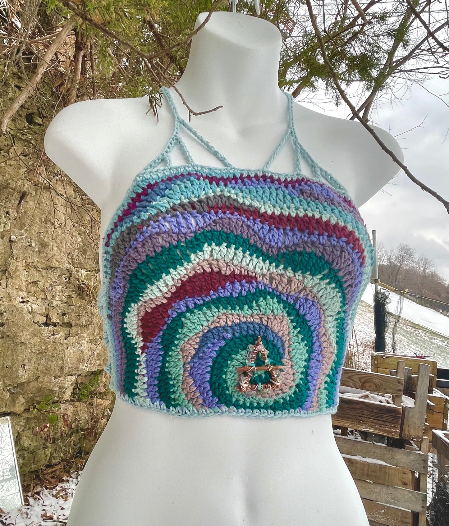 Aqua Wavy Fairy Corset Top