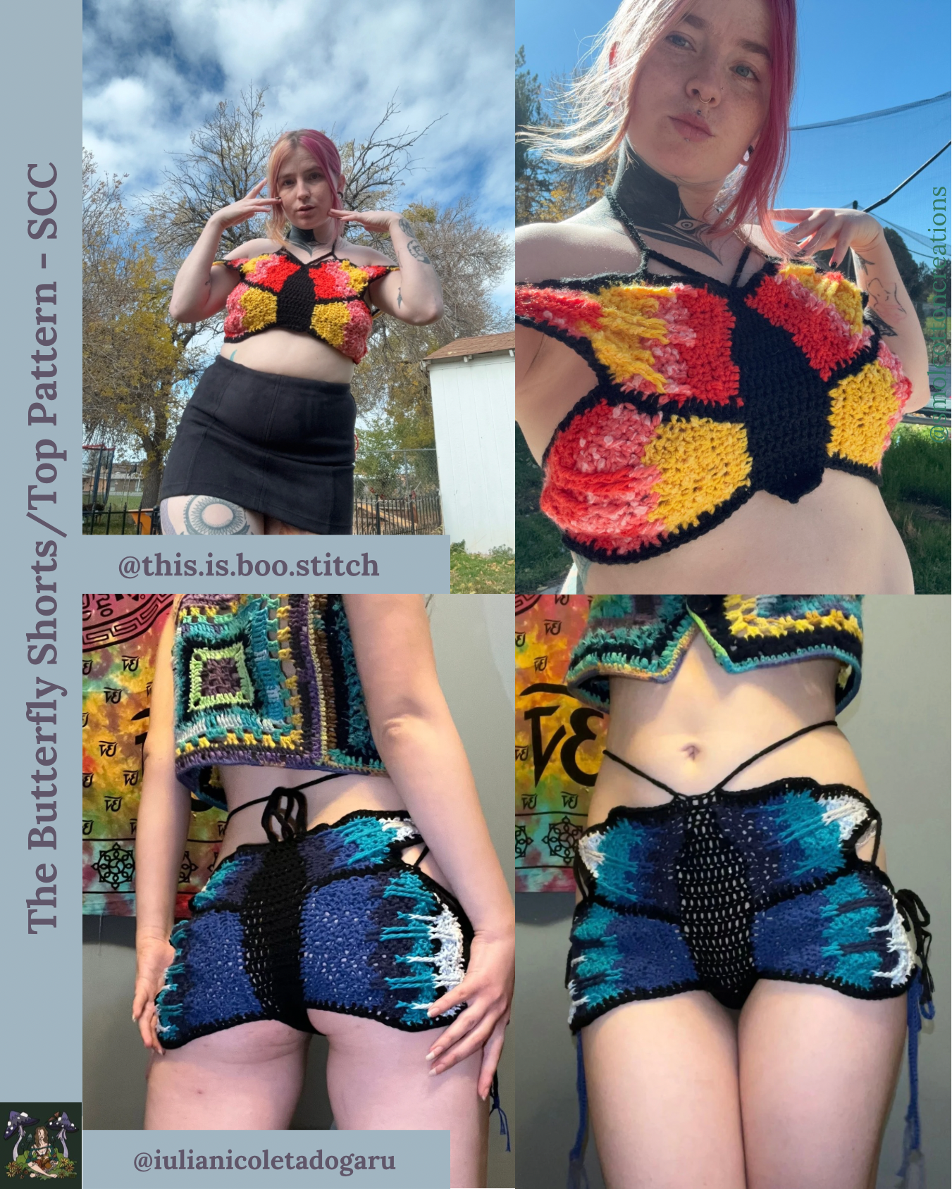 The Butterfly Shorts/Top - DIY Crochet Festival Shorts/Top PDF Pattern