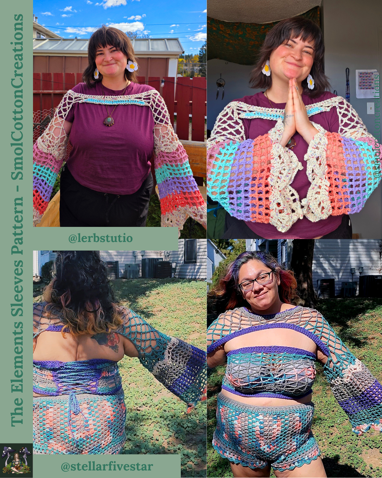 The Elements Sleeves - DIY Crochet Festival Sleeves PDF Pattern