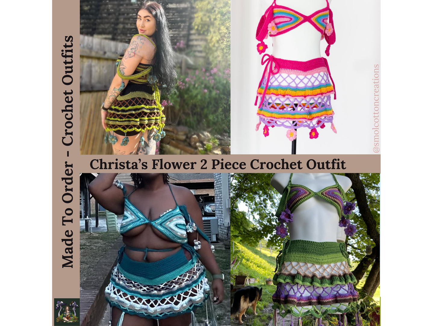 MTO - Crochet Flower Outfit