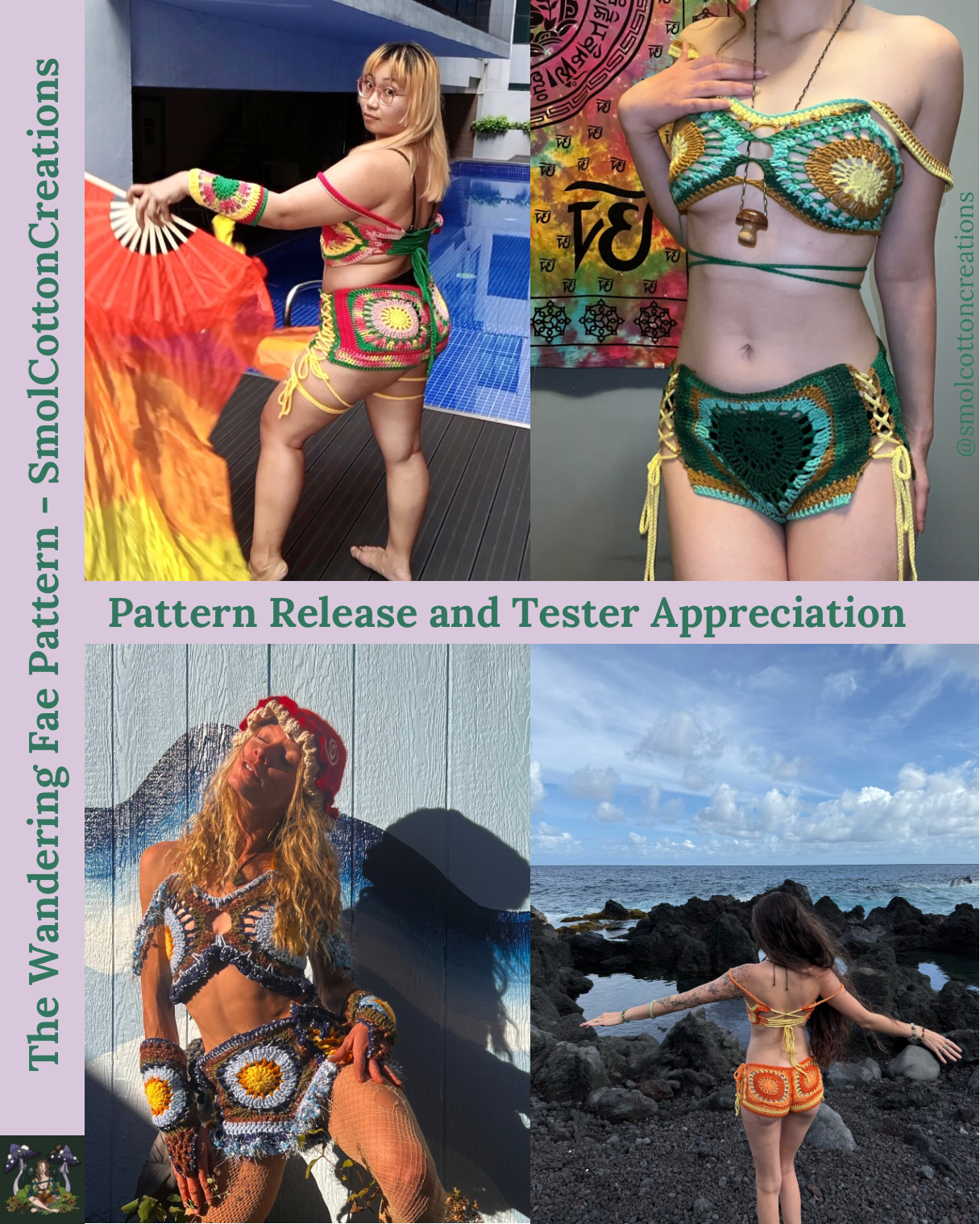 The Wandering Fae Shorts/Skirt - DIY Crochet Festival Bottoms PDF Pattern