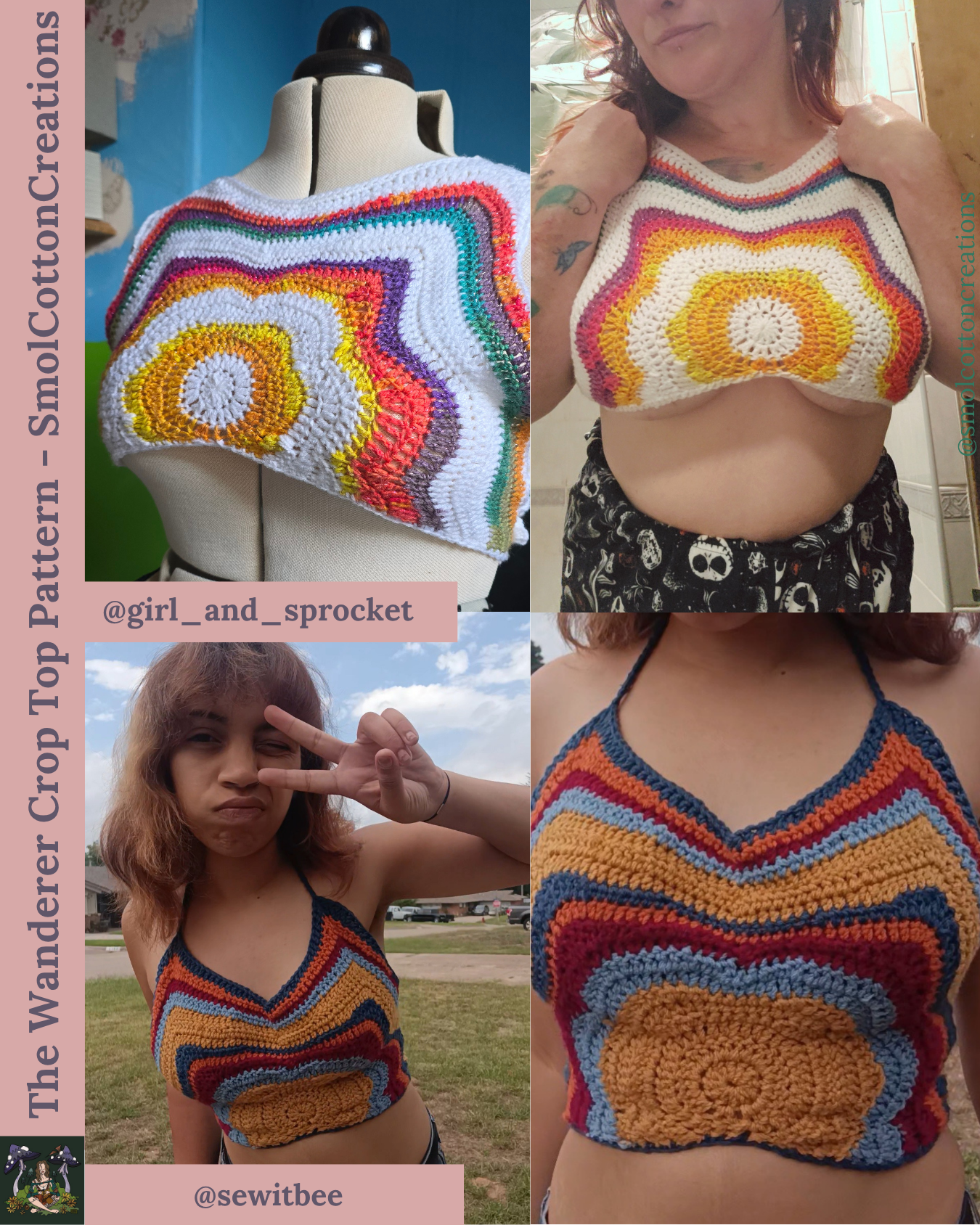 The Wanderer Crop Top - DIY Crochet Festival Top PDF Pattern