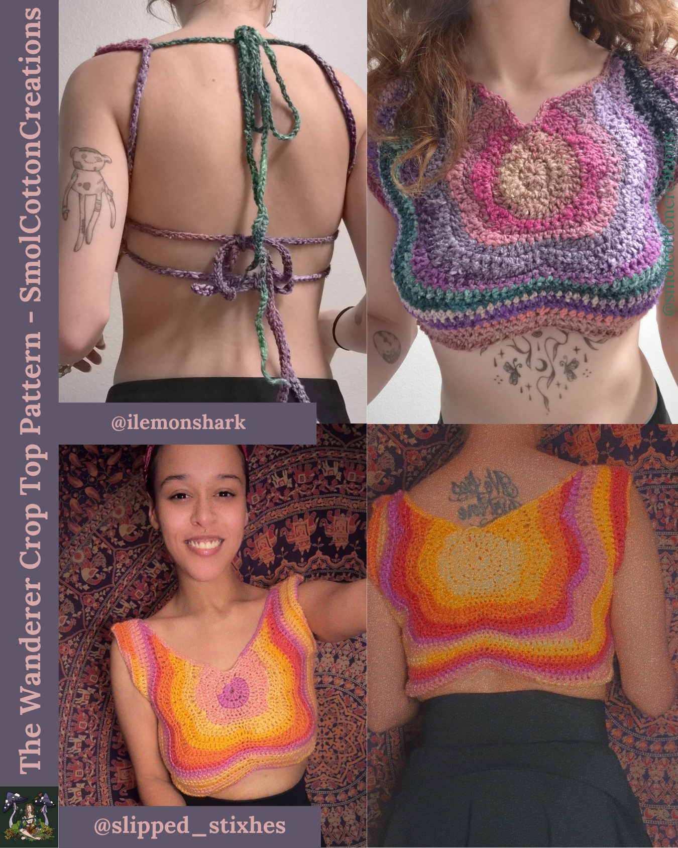 The Wanderer Crop Top - DIY Crochet Festival Top PDF Pattern