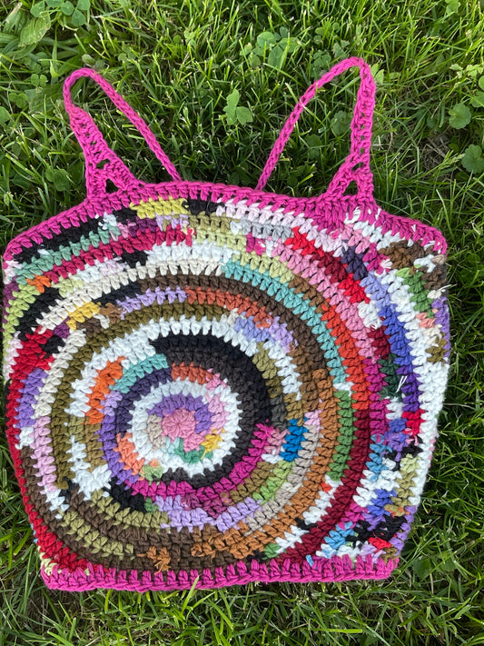 Scrappy Psychadelic TRULY OOAK Crop Top