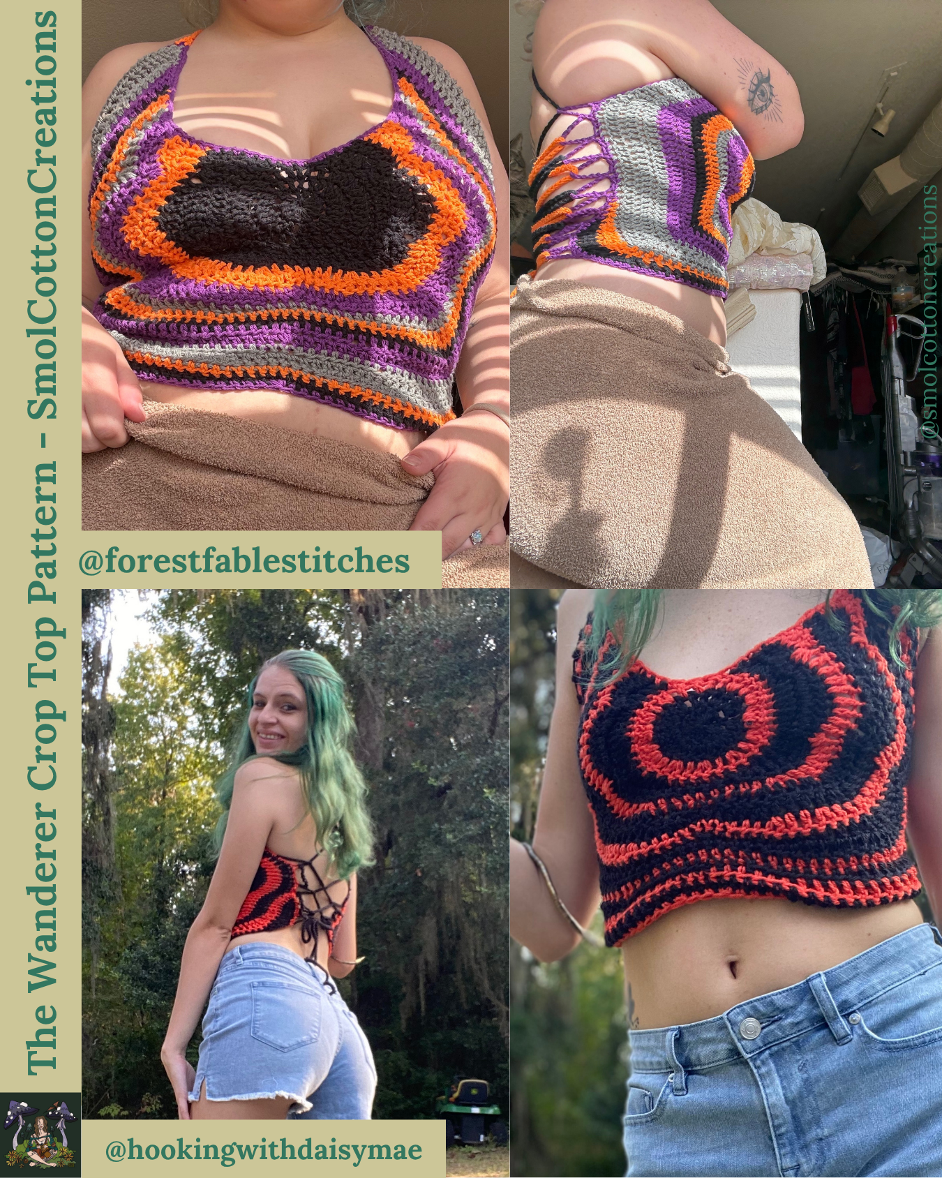 The Wanderer Crop Top - DIY Crochet Festival Top PDF Pattern