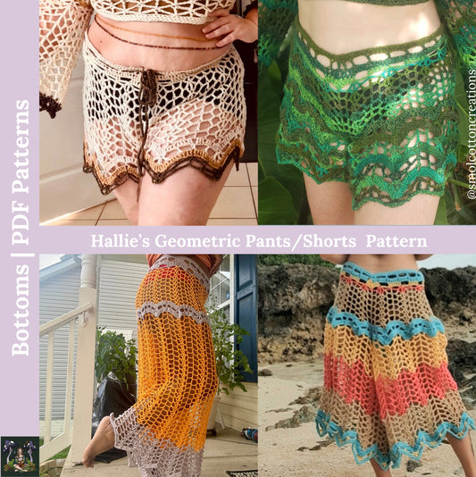 Hallie’s Geometric Pants/Shorts - DIY Crochet Festival Pants PDF Pattern