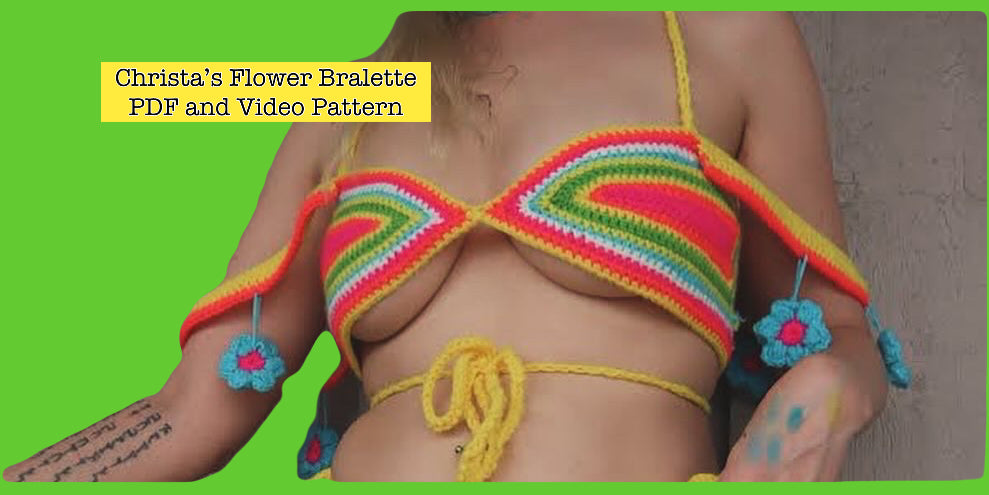 Christa’s Flower Bralette - DIY Crochet Festival Top PDF Pattern