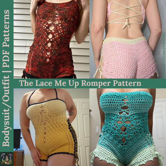 The Lace Me Up Romper - DIY Crochet Festival Romper/Playsuit PDF Pattern
