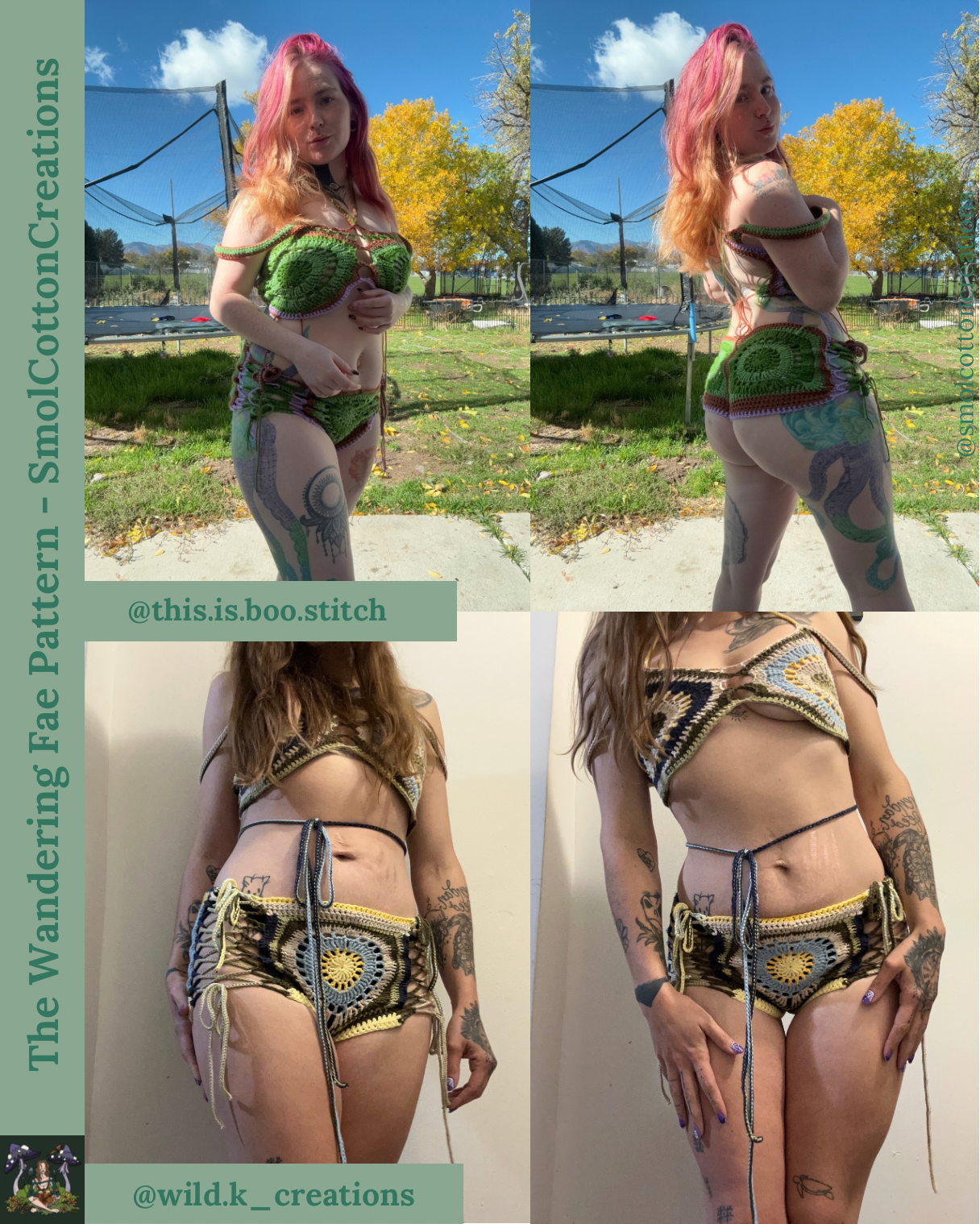 The Wandering Fae Shorts/Skirt - DIY Crochet Festival Bottoms PDF Pattern