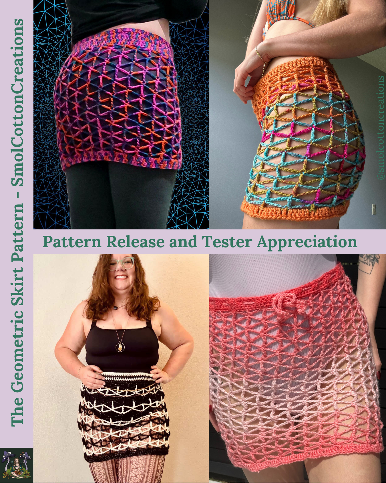 The Geometric Skirt - DIY Crochet Festival Bottoms PDF Pattern
