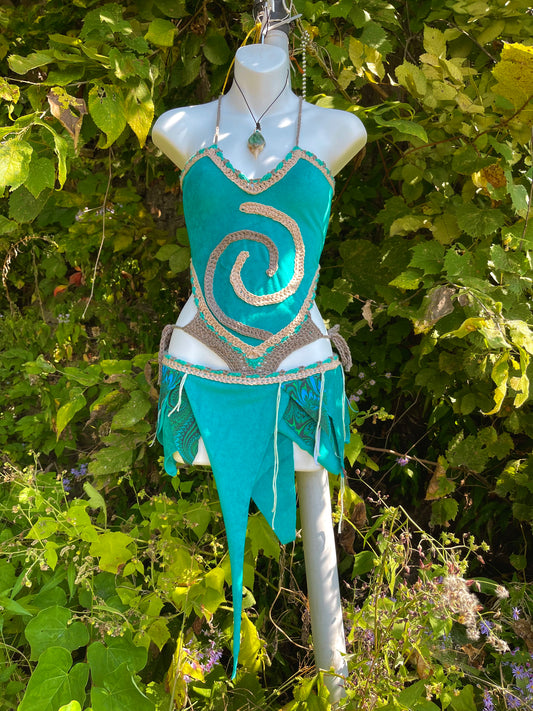 Yamaha (XS-M) - Handmade Crochet Ravewear Festival Clothing Set