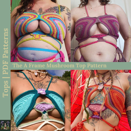 The A Frame Mushroom Top - DIY Crochet Festival Top PDF Pattern