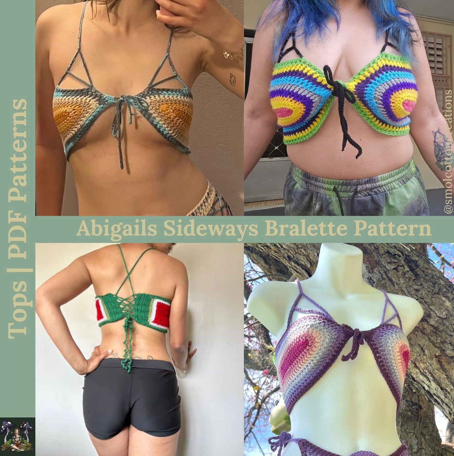 Abigail’s Sideways Bralette - DIY Crochet Festival Top PDF Pattern