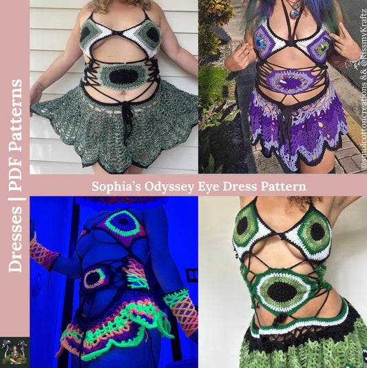 Sophia’s Odyssey Eye Dress - DIY Crochet Festival Dress PDF Pattern