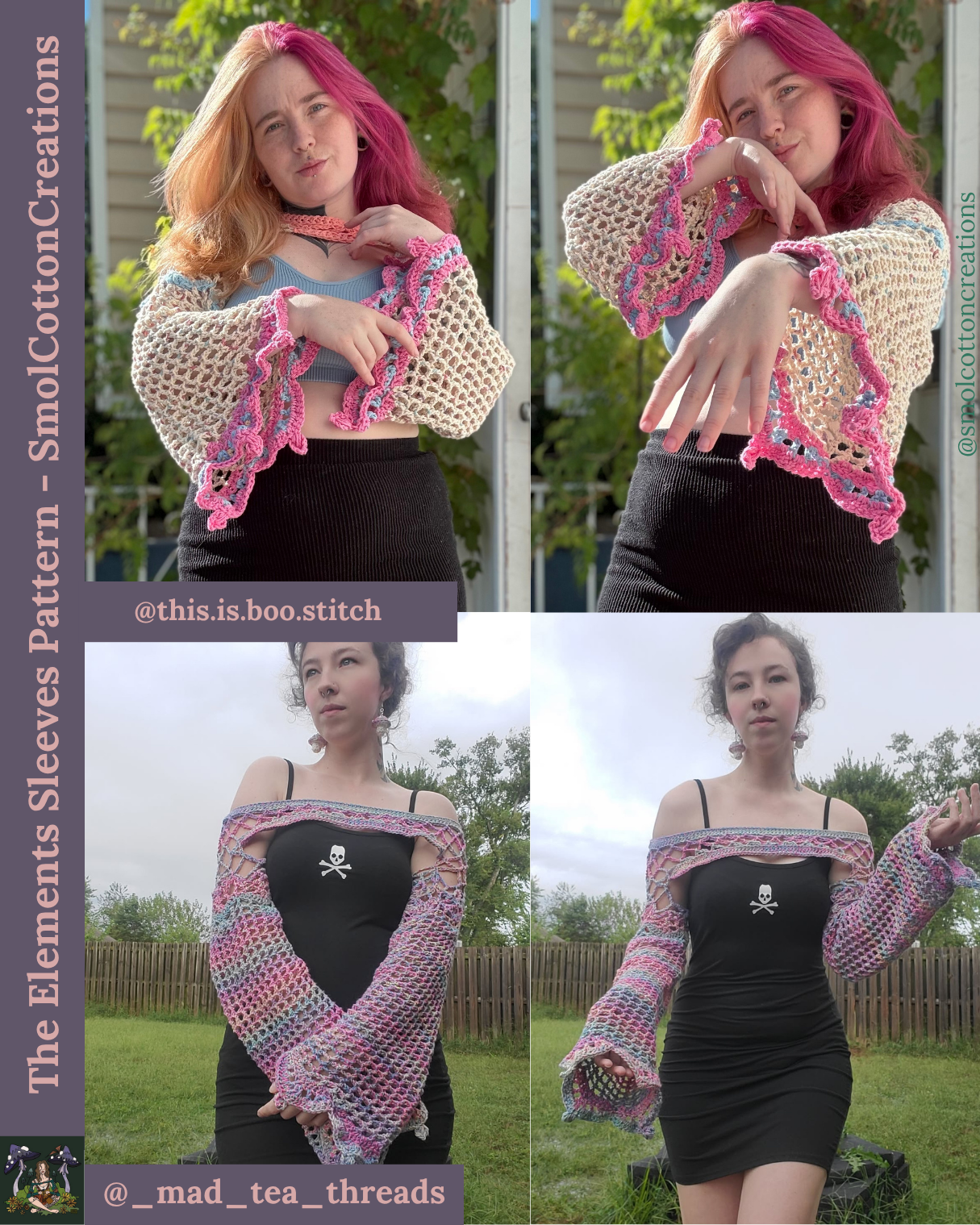 The Elements Sleeves - DIY Crochet Festival Sleeves PDF Pattern