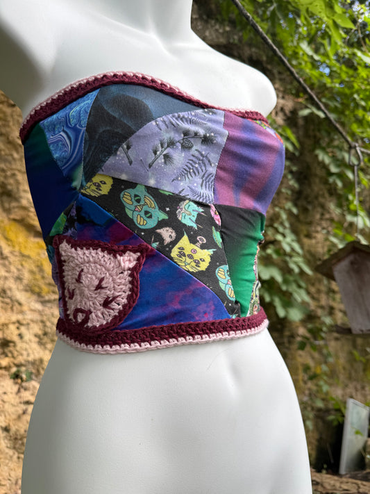 Kitty Kat Scrap Corset Top (XS-M)