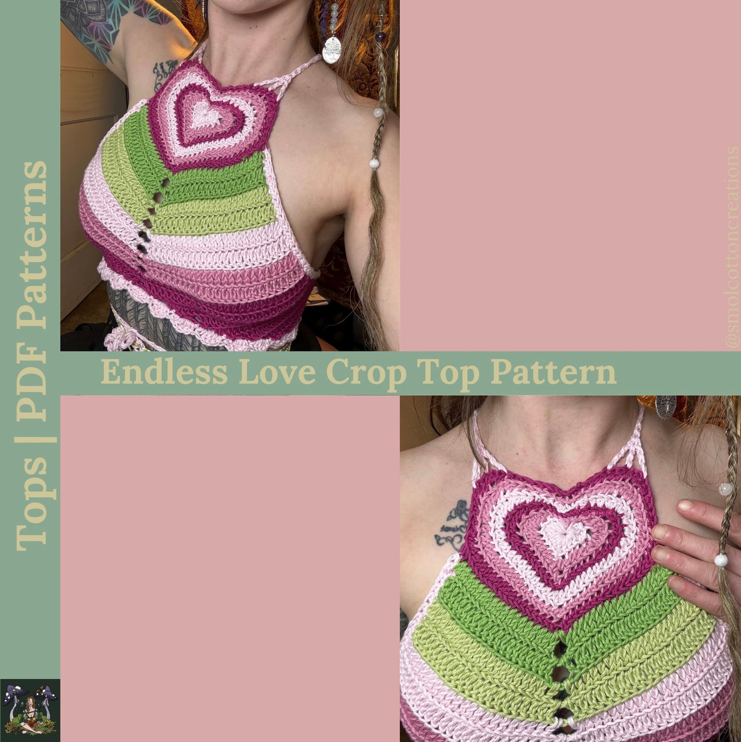 Endless Love Crochet Heart Top - DIY Crochet Festival Top PDF Pattern