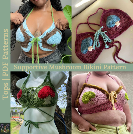 Supportive Mushroom Top - DIY Crochet Festival Top PDF Pattern