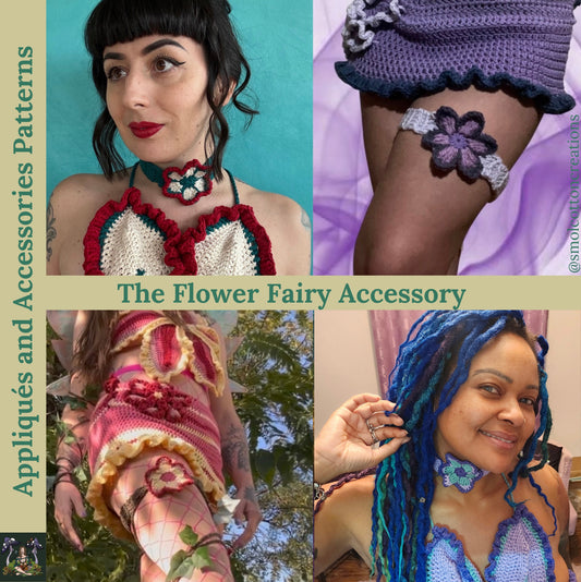 The Flower Fairy Accessory - DIY Crochet Festival Accessory PDF Pattern