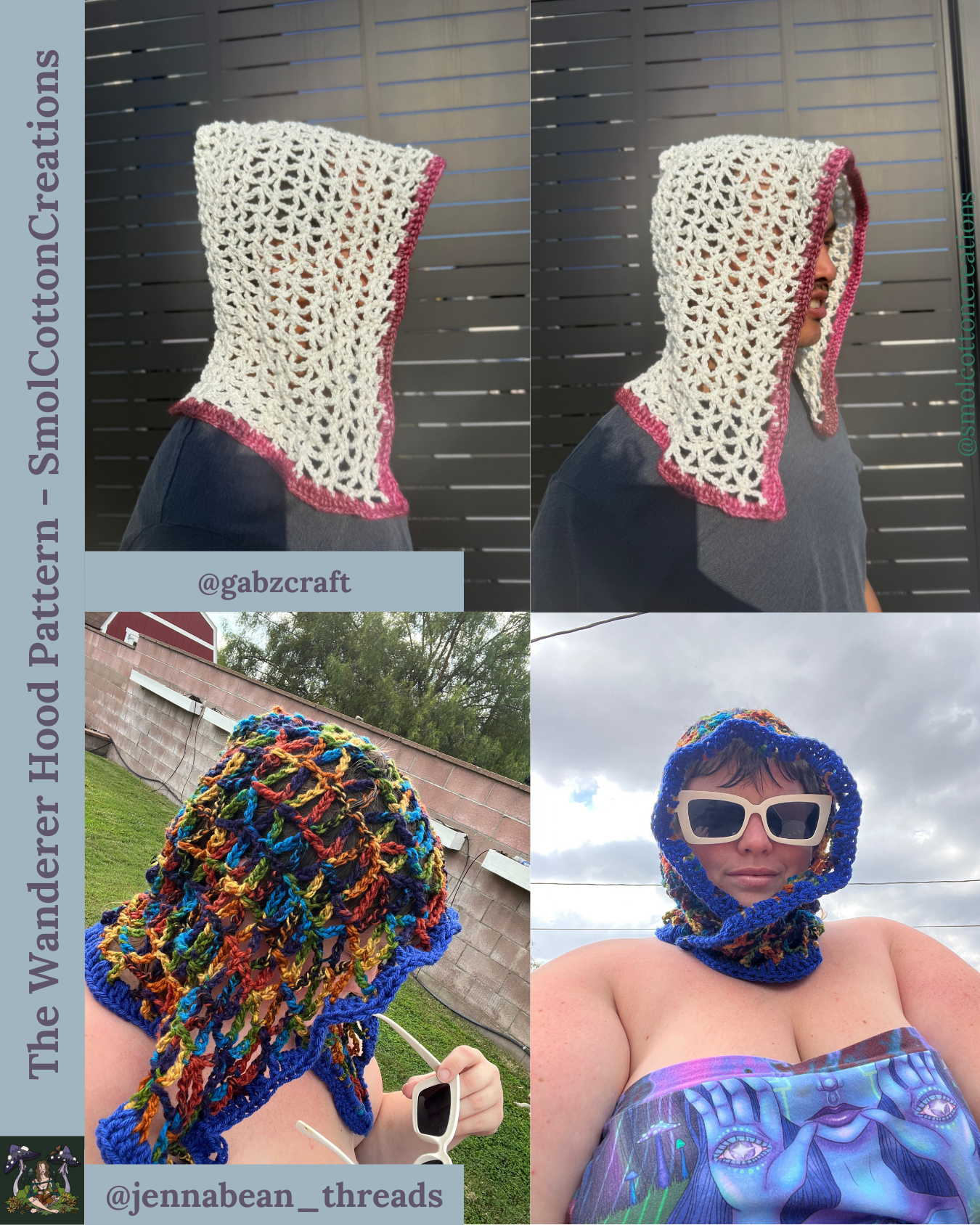 The Wanderer Hood - DIY Crochet Festival Hood PDF Pattern
