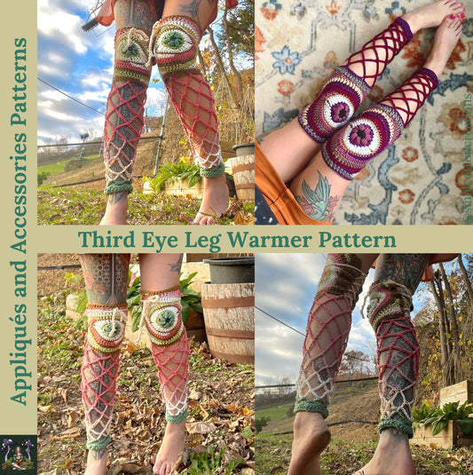 Third Eye Leg Warmers - DIY Crochet Leg Warmers PDF Pattern