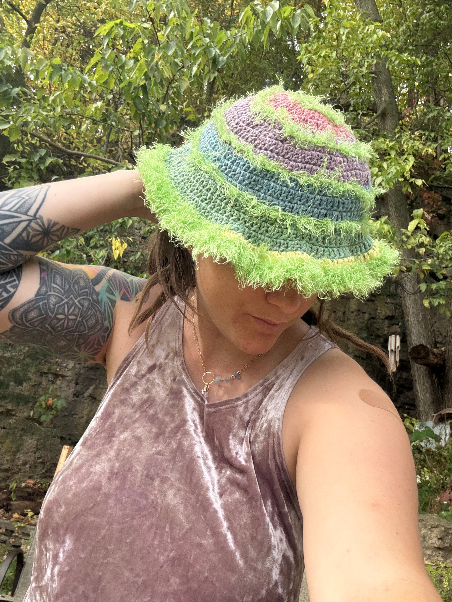 Glowing Spiral Bucket Hat