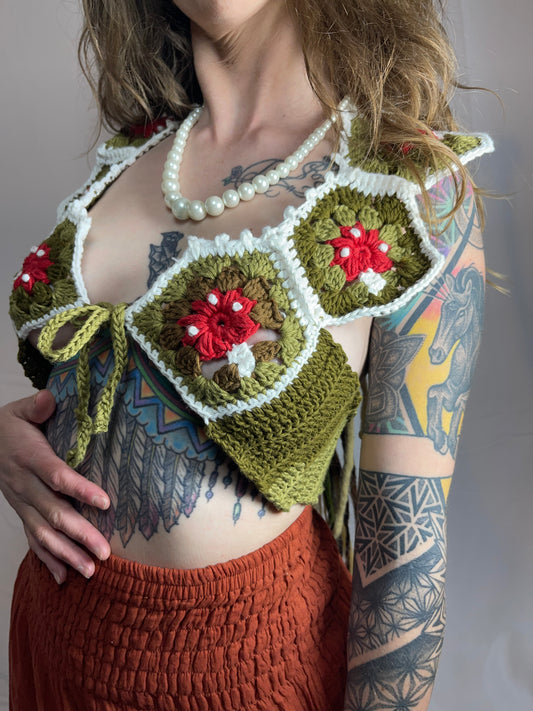 Vintage Mushroom Khaleesi Top