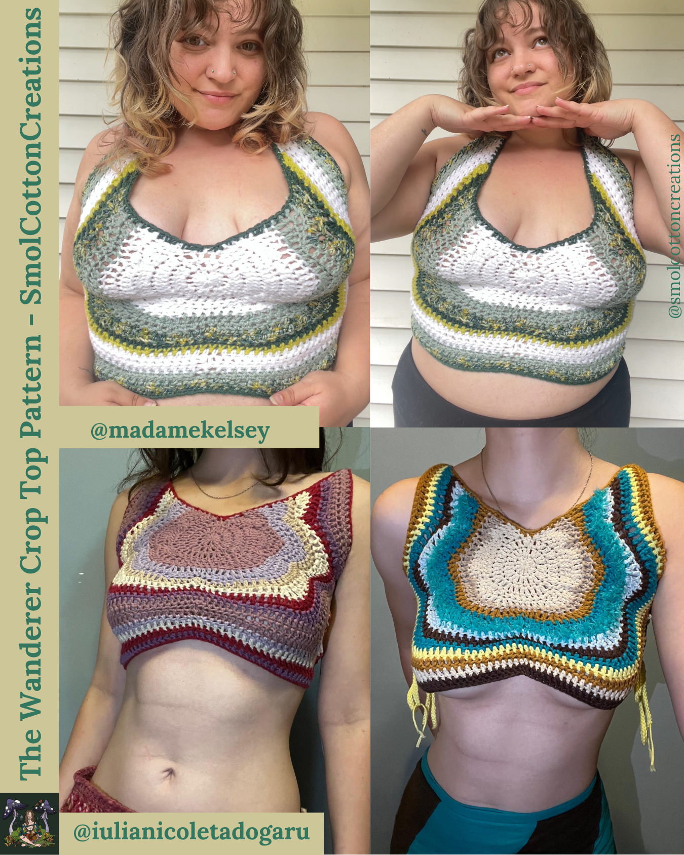 The Wanderer Crop Top - DIY Crochet Festival Top PDF Pattern